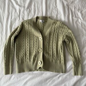 Cable Knit Cardigan Sweater